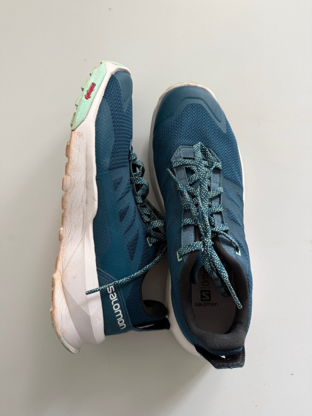 Salomon Trail Running Shoes in Teal with Mint Accents